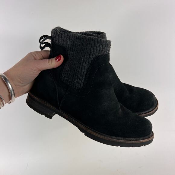 L.L Bean East Point Chelsea boots women's size 7 black leather ankle booties - Picture 10 of 11